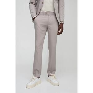 Boohoo Man Beige Skinny Fit Cropped Suit Trousers Pants Size 32